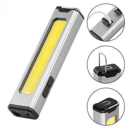 Lanterna Multifuncional com Íman Forte, Laser Vermelho, Clipe e Gancho