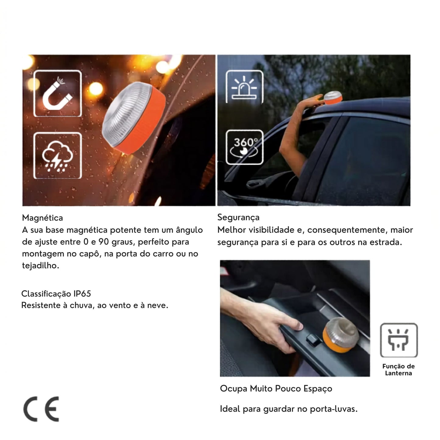 HELP-LAMP Luz de Emergência V16 para sinalização rodoviária